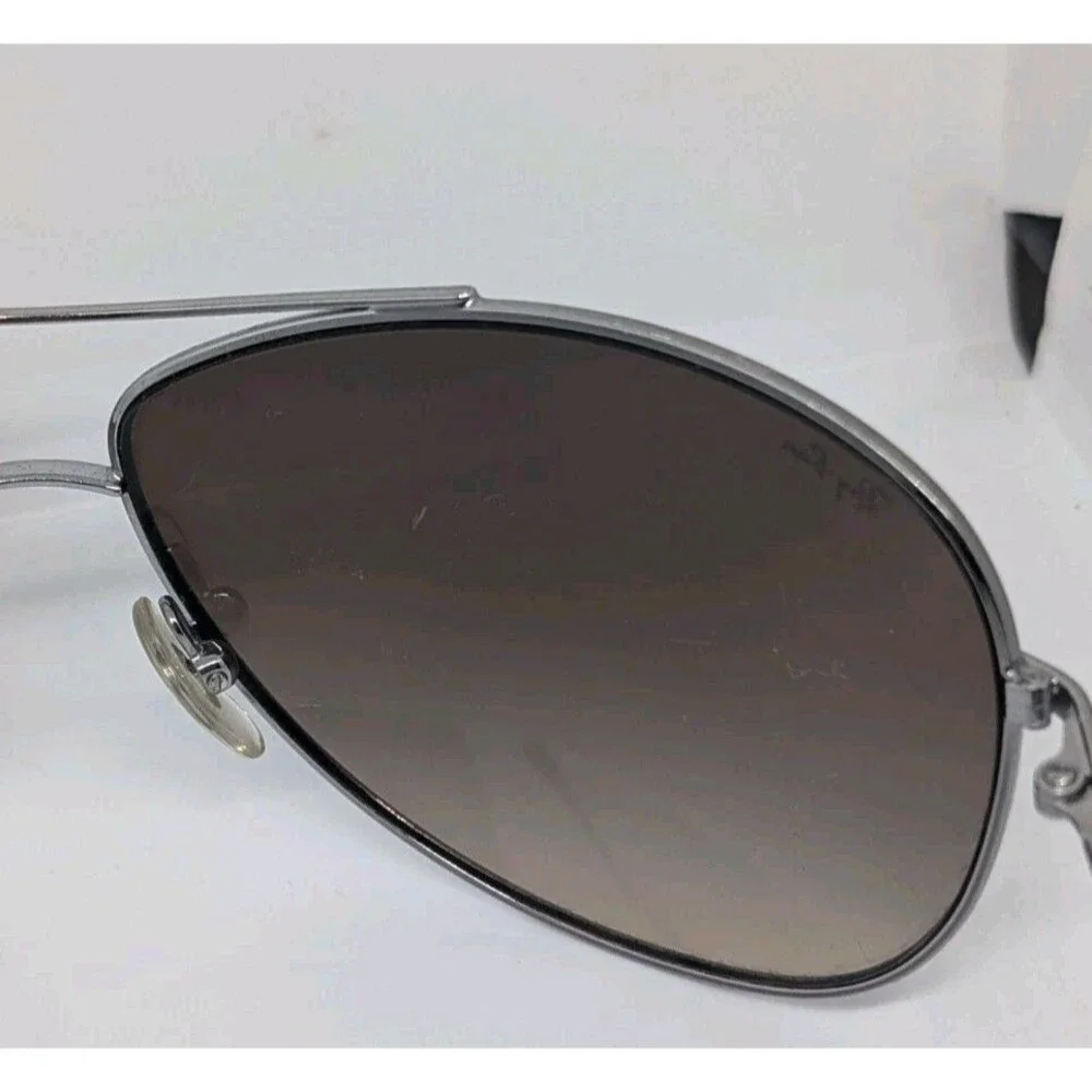 Ray-Ban RB3293 004/13 Aviator Sunglasses Gunmetal Brown Gradient 63mm w/ Case